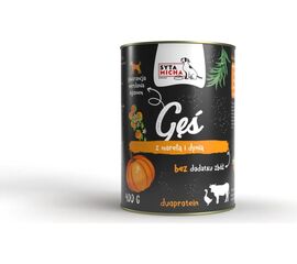 SYTA MICHA GĘŚ Z WOŁOWINĄ MORELĄ I DYNIĄ 400G