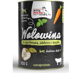 SYTA MICHA BEEF WITH CARROT, APPLE AND BASIL - WET DOG FOOD - 400G