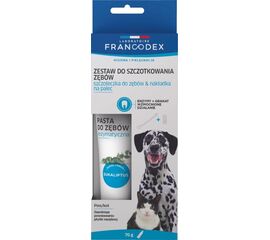 FRANCODEX TOOTHBRUSH AND TOOTHPASTE FOR DOG AND CAT - 70G