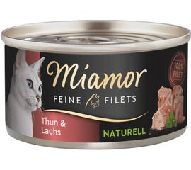 MIAMOR FEINE FILETS NATURELL TUNA WITH SALMON - WET CAT FOOD - 80G