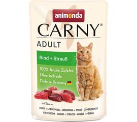 ANIMONDA CARNY ADULT BEEF AND OSTRICH - WET CAT FOOD - 85G