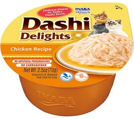 INABA DASHI DELIGHTS CHICKEN IN BROTH - CAT TREATS - 70G