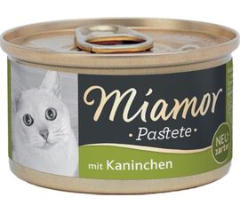 MIAMOR PASZTET MIĘSNY DLA KOTA KRÓLIK 85G