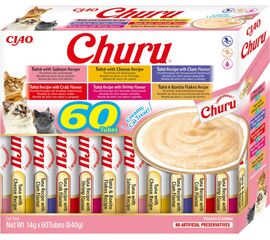 INABA CHURU VARIETY BOX TUNA - CAT TREATS - 60 X 14G