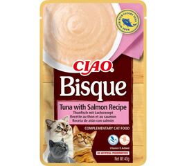 INABA CIAO BISQUE TUNA WITH SALMON - CAT TREATS - 12 X 40G