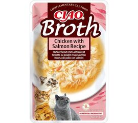 INABA CIAO BROTH CHICKEN & SALMON - CAT TREATS - 12X40G