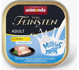 ANIMONDA VOM FEINSTEN ADULT MILKIES WITH CHICKEN AND MILKY FILLING - WET FOOD FOR CATS - 100G