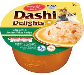 INABA DASHI DELIGHTS KURCZAK I PŁATKI BONITO - PRZYSMAK DLA KOTÓW - 70G