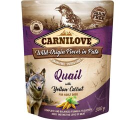 CARNILOVE DOG POUCH QUAIL & YELLOW CARROT  - WET DOG FOOD - 300G
