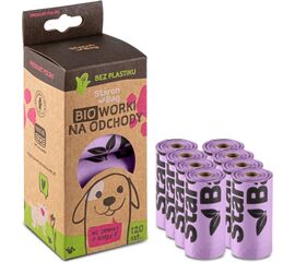 STARCH BAG STARCHBAG BIO COMPOSTABLE POOP BAGS LILAC – 8X15 PCS