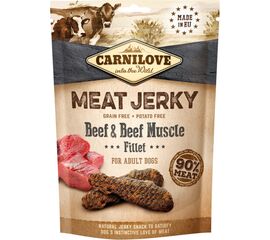 CARNILOVE MEAT JERKY BEEF WITH BEEF MUSCLE FILLET - DOG SNACK - 100 G
