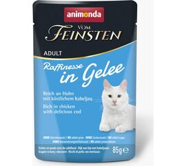 ANIMONDA VOM FEINSTEN ADULT RAFFINESSE IN JELLY RICH IN CHICKEN WITH COD - WET CAT FOOD - 85 G