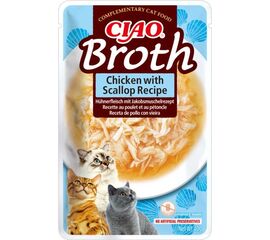 INABA CIAO BROTH CHICKEN & SCALLOP - CAT TREATS - 12X40G
