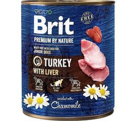 BRIT PREMIUM BY NATURE TURKEY&LIVER - MOKRA KARMA DLA PSA - 800G