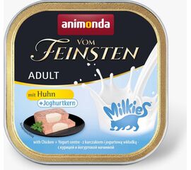 ANIMONDA VOM FEINSTEN ADULT MILKIES WITH CHICKEN AND YOGURT FILLING - WET CAT FOOD - 100G