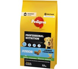 PEDIGREE PROFESSIONAL NUTRITION JUNIOR WITH POULTRY AND VEGETABLES, MEDIUM AND LARGE BREEDS - DRY DOG FOOD - 12 KG