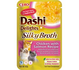 INABA CAT DASHI DELIGHTS SILKY BROTH CHICKEN WITH SALMON - CAT TREAT - 40G