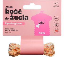 BRIT AZANKI HYPOALLERGENIC BONE MADE OF DEER SKIN WITH RABBIT AND PROBIOTIC PUPPY - DOG TREAT - 10 CM