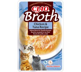 INABA CIAO BROTH CHICKEN & TUNA - CAT TREATS - 12X40G