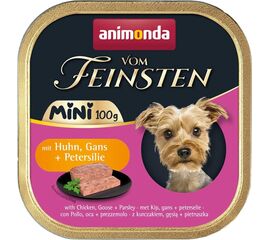 ANIMONDA VOM FEINSTEN ADULT MINI CHICKEN, GOOSE AND PARSLEY - WET DOG FOOD - 100G