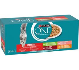 PURINA NESTLE PURINA ONE STERILCAT BEEF, SALMON, CHICKEN, TURKEY - WET CAT FOOD - 40X85G
