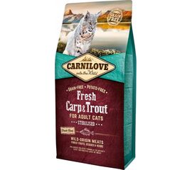 CARNILOVE CAT STERILISED FRESH CARP AND TROUT - DRY CAT FOOD - 6 KG