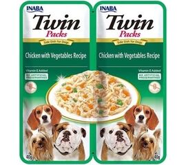 INABA DOG TWIN KURCZAK WARZYWA 2X40G