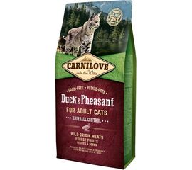 CARNILOVE DUCK & PHEASANT HAIRBALL CONTROL - DRY CAT FOOD - 6KG