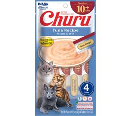 INABA CHURU SENIOR TUNA RECIPE - CAT TREATS - 4X14G