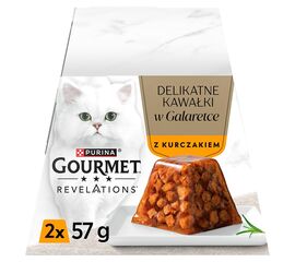 PURINA NESTLE PURINA GOURMET REVELATIONS CHUNKS IN JELLY WITH CHICKEN - WET CAT FOOD - 2X57G