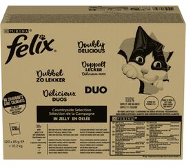 PURINA NESTLE PURINA FELIX FANTASTIC DUO MIX COUNTRYSIDE - WET CAT FOOD - 120X85G