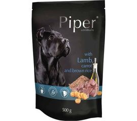 DOLINA NOTECI PIPER ANIMALS WITH LAMB, CARROT AND BROWN RICE - WET DOG FOOD - 500G