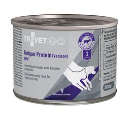 TROVET UNIQUE PROTEIN UPV VENISON - WET FOOD FOR DOGS AND CATS - 200G