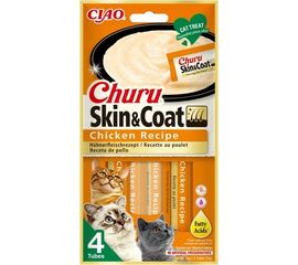 INABA CHURU SKIN&COAT CHICKEN RECIPE - CAT TREATS - 4X14G