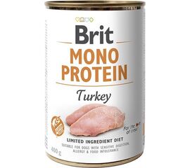 BRIT MONO PROTEIN TURKEY - WET DOG FOOD - 400 G