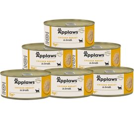 APPLAWS CHICKEN BREAST IN BROTH - WET CAT FOOD - 6X70G