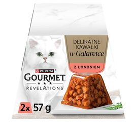 PURINA NESTLE PURINA GOURMET REVELATIONS CHUNKS IN JELLY WITH SALMON - WET CAT FOOD - 2X57G