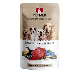 HILTON PETNER VENISON WITH BLUEBERRIES - WET DOG FOOD - 500G