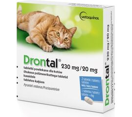VETOQUINOL DRONTAL TABLETKI ODROBACZAJĄCE KOT 2SZT