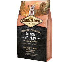 CARNILOVE PUPPY SALMON AND TURKEY LARGE BREEDS - DRY DOG FOOD - 4KG