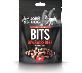 JOHN DOG SOFT BITES BITS BEEF 70%  - DOG TREAT - 100G