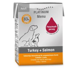 PLATINUM MENU ADULT TURKEY+SALMON - WET DOG FOOD - 185G