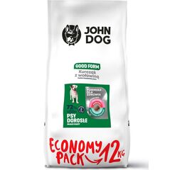 JOHN DOG GOOD FORM ADULT CHICKEN WITH BEEF - DRY DOG FOOD - 12 KG