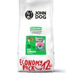 JOHN DOG GOOD FORM ADULT PORK WITH BEEF  - DRY DOG FOOD - 12 KG