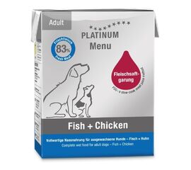 PLATINUM MENU ADULT FISH+CHICKEN - WET DOG FOOD - 375G