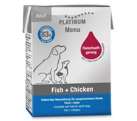 PLATINUM MENU ADULT FISH+CHICKEN - WET DOG FOOD - 185G