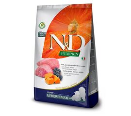 FARMINA PUMPKIN N&D LAMB & BLUEBERRY PUPPY MEDIUM & MAXI - DRY DOG FOOD - 100G