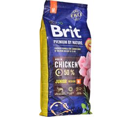 BRIT PREMIUM BY NATURE JUNIOR M - DRY DOG FOOD - 15KG