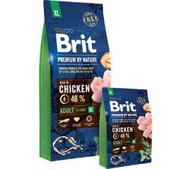 BRIT PREMIUM BY NATURE ADULT XL - DRY DOG FOOD - CHICKEN, SALMON 15KG
