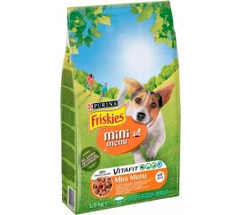 PURINA NESTLE FRISKIES MINI MENU CHICKEN WITH VEGETABLES - DRY DOG FOOD - 1.5 KG